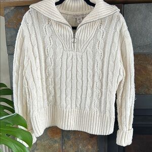 Cable Knit Cream Sweater